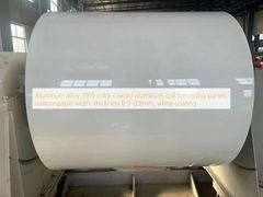 Aluminum alloy 3105 color-coated aluminum coil for ceiling panels, customizable width, thickness 0.5–0.8mm, white coating