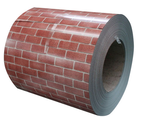 Alloy 3004 0.30- 1.50mm Ketebalan Brick Pattern PPAL Prepainted Aluminium Coil Make ACP Product
