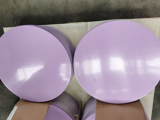 Alloy1060 Deep Drawing Aluminium 0,70 X 440mm Diameter Cakram/Lingkaran Aluminium Dicat Mengkilap Tinggi untuk Pembuatan Panci Masak