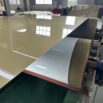Aluminium berlapis berwarna Roll Pre-coated Aluminium Flat Sheet Paint Coating Aluminium Flatstock