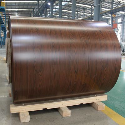 Koil aluminium berlapis warna yang sudah dicat dengan pola kayu untuk dekorasi lantai