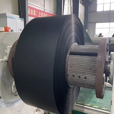 Hitam 0,6mm Prepainted Warna dilapisi Koil Aluminium Untuk Flow Line Conveyor Belt