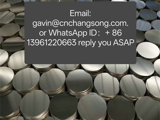 A3003 0.6mm-1250mm Aluminium Disc Lingkaran Tahan Korosi Mudah Diproses Kekuatan Tinggi