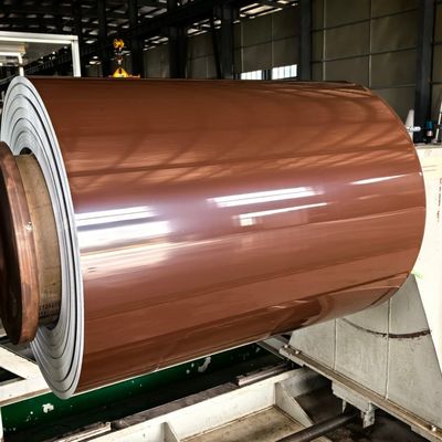 PVDF Atau PE Warna dilapisi lembaran aluminium dalam Koil 3003 H14 untuk produksi Gutters And Walls