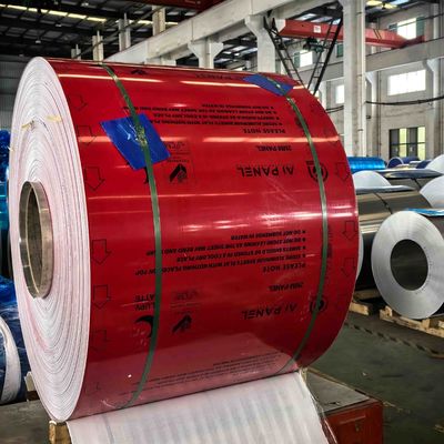0.38mm Ketebalan Customized Pattern Laminated Color Coated Aluminium Coil Dengan Bahan Daur Ulang