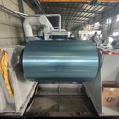 Alloy8011 H34 Food Grade Roller Coating Pra Painted Aluminium 0.22mm tebal koil untuk penutupan lug logam menggunakan