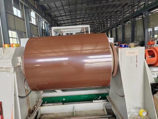 Paduan 3003 PVDF Lembar Aluminium Berkuquered 0.96mm tebal x 48 '' Lebar kumparan aluminium pra-dicat untuk atap komersial logam