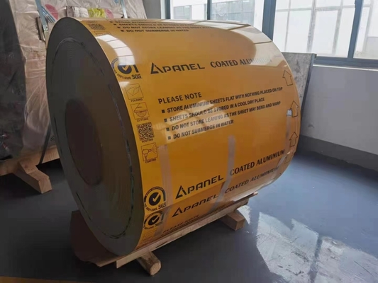 AA5052 H38 1.5MM Prepainted Aluminium Coil untuk aplikasi transit kereta api
