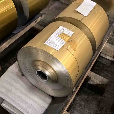 8011 O Temperature 0.12mm tahan lama sisi dicat aluminium foil untuk produksi baking container