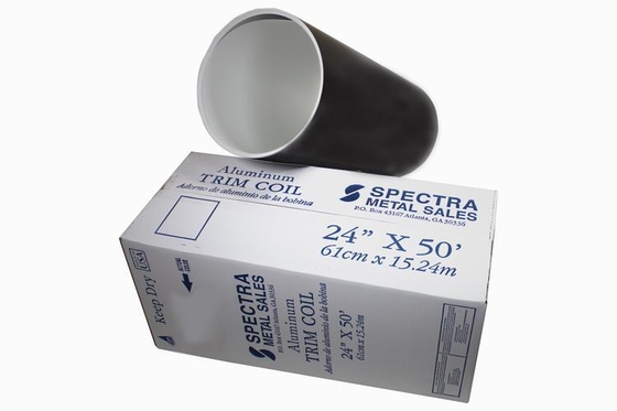Putih / Hitam Ral 9016 Warna dilapisi aluminium lembaran Dalam kumparan 3105 H24 Untuk produksi saluran air atau downspout pembuatan