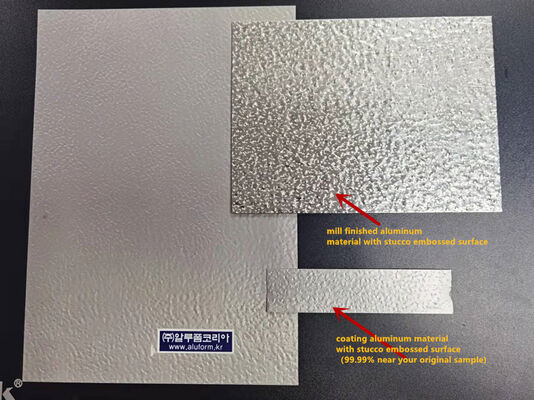 Lembaran Aluminium Stucco Emboss Pra-cat Putih 0.5mm 1200x2400mm untuk Liner Dalam Kulkas