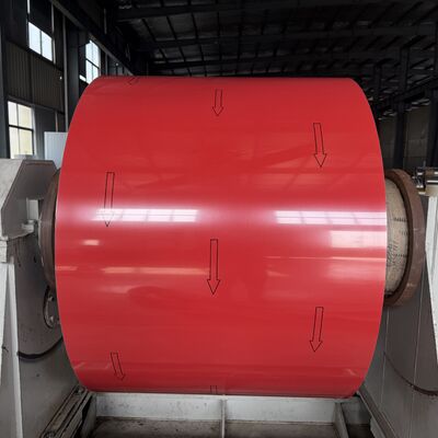 Alloy 1050 H18 PVDF Coated Prepainted Aluminium Coil dengan Warna Disesuaikan untuk Dekorasi Bangunan