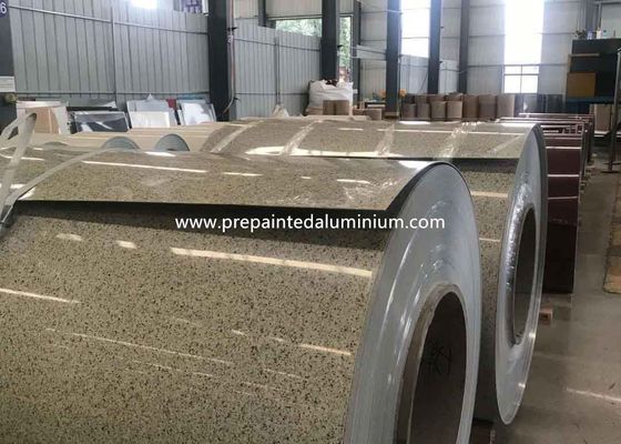 AA3105 Marmer PVDF Prepainted Aluminium Coil 0.6mm yang digunakan di Bangunan