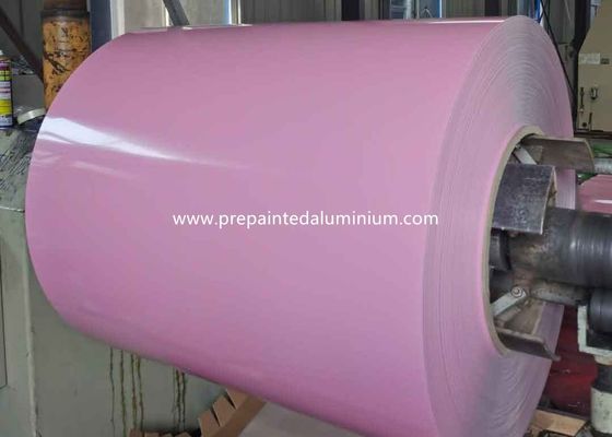 Warna merah muda 0,45mm 1200mm Prepainted Aluminium Coil digunakan untuk produksi panci
