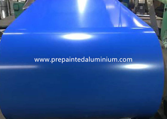 0.4mm 1250mm 3000 Series Aluminium Coated Blue Roll yang digunakan dalam Panel Atap